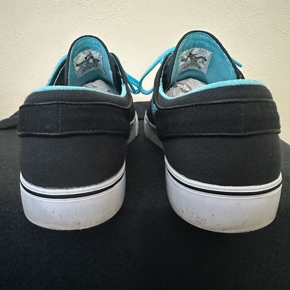 Nike Zoom Stefan Janoski PR Leather and Canvas Black with Blue - Picture 5 of 9